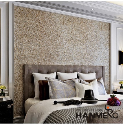 HANMERO Hot Selling room decor 0.53*10M.Roll Plant Fiber Particle Walllpaper in Modern style from Chinese manufacture
